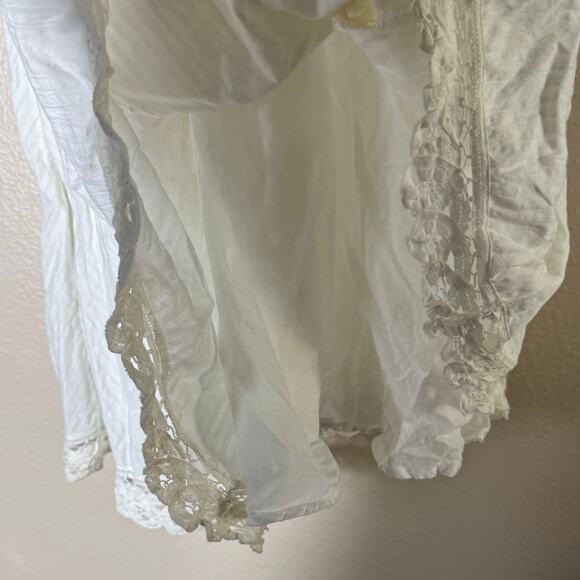 free people | billie battenburg one shoulder white femme lace mini dress sz L - Picture 5 of 10
